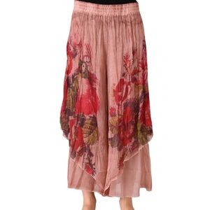 Pretty Angel Women’s Wide Leg Elastic Waist Pant Size M Tie-die